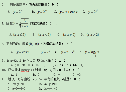 2020陕西成人高考专升本《高数二》常考试题二(图2)